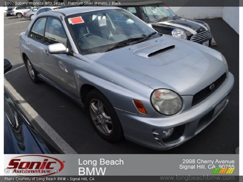 Platinum Silver Metallic / Black 2002 Subaru Impreza WRX Sedan