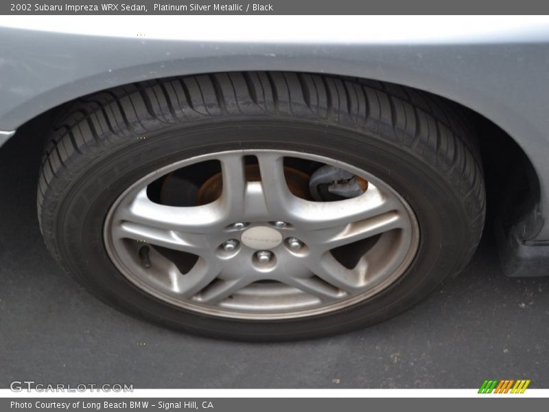 Platinum Silver Metallic / Black 2002 Subaru Impreza WRX Sedan