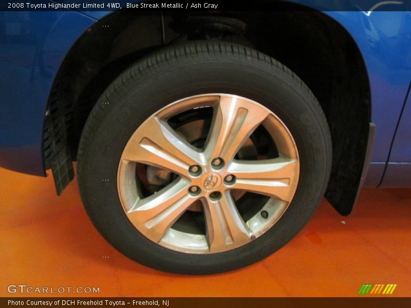 Blue Streak Metallic / Ash Gray 2008 Toyota Highlander Limited 4WD