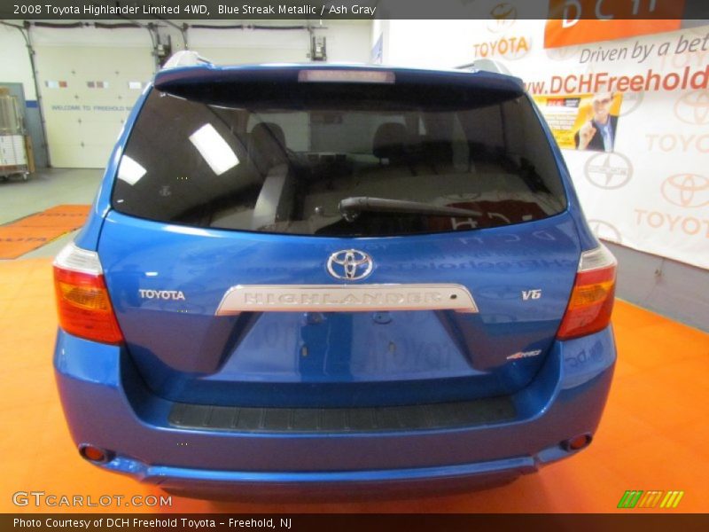 Blue Streak Metallic / Ash Gray 2008 Toyota Highlander Limited 4WD