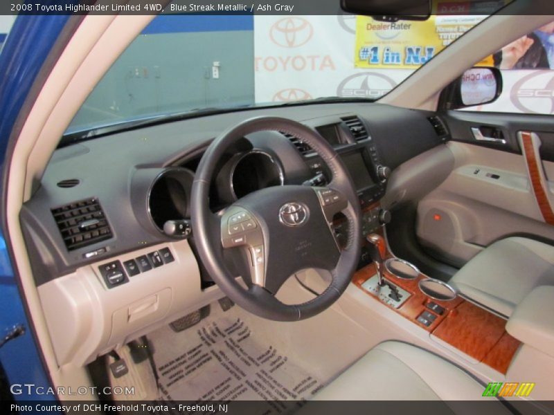 Blue Streak Metallic / Ash Gray 2008 Toyota Highlander Limited 4WD