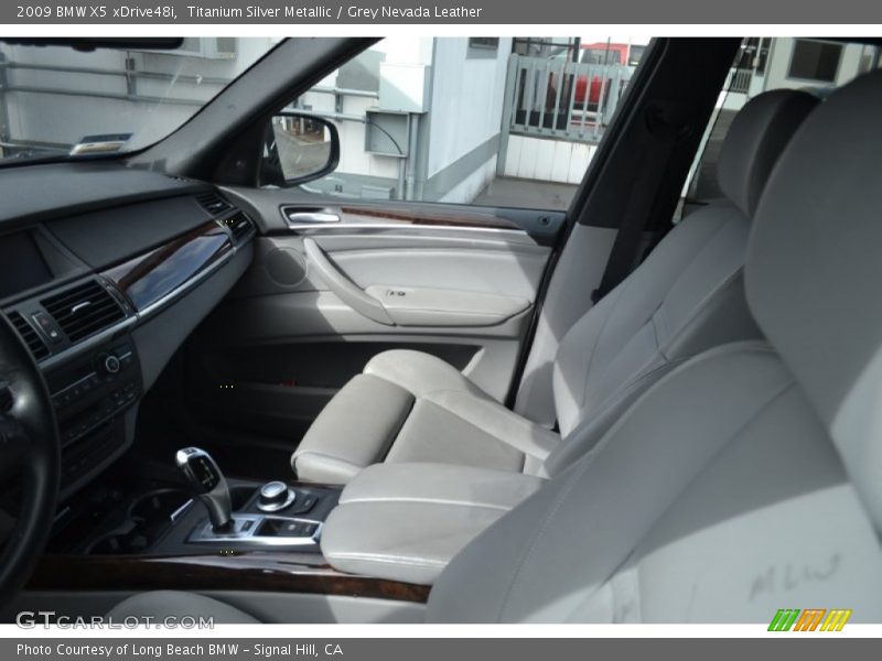 Titanium Silver Metallic / Grey Nevada Leather 2009 BMW X5 xDrive48i