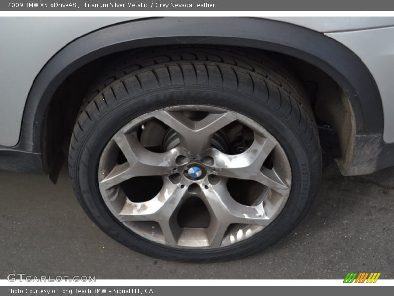 Titanium Silver Metallic / Grey Nevada Leather 2009 BMW X5 xDrive48i