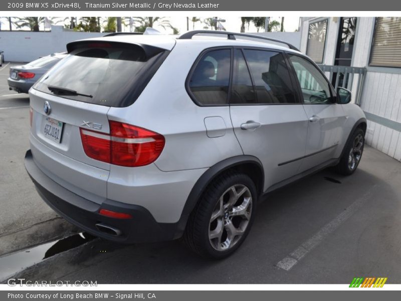 Titanium Silver Metallic / Grey Nevada Leather 2009 BMW X5 xDrive48i