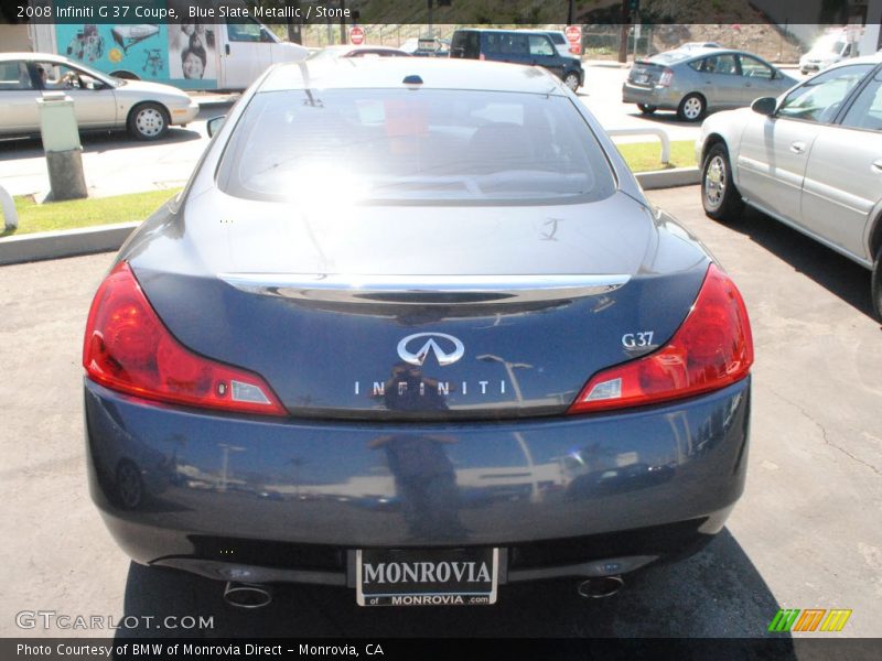 Blue Slate Metallic / Stone 2008 Infiniti G 37 Coupe