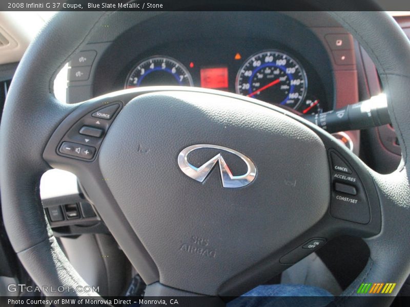 Blue Slate Metallic / Stone 2008 Infiniti G 37 Coupe