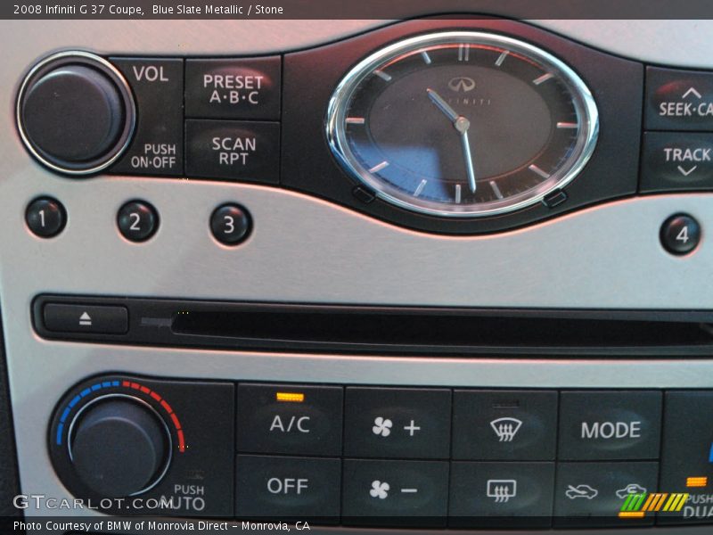 Blue Slate Metallic / Stone 2008 Infiniti G 37 Coupe
