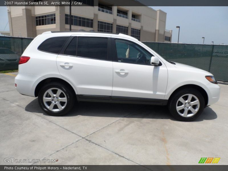 Arctic White / Gray 2007 Hyundai Santa Fe SE
