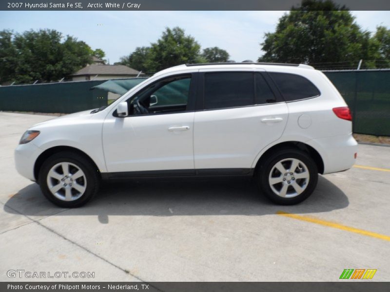 Arctic White / Gray 2007 Hyundai Santa Fe SE