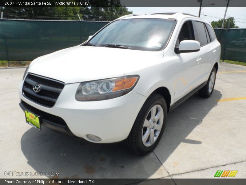 Arctic White / Gray 2007 Hyundai Santa Fe SE