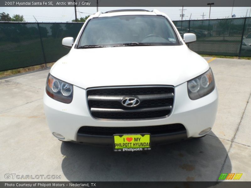 Arctic White / Gray 2007 Hyundai Santa Fe SE