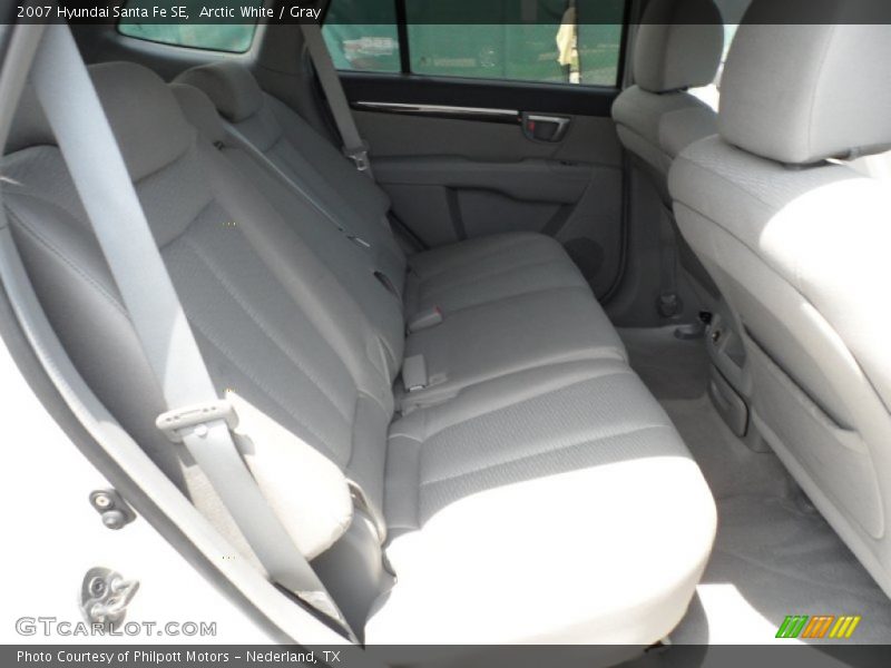 Arctic White / Gray 2007 Hyundai Santa Fe SE