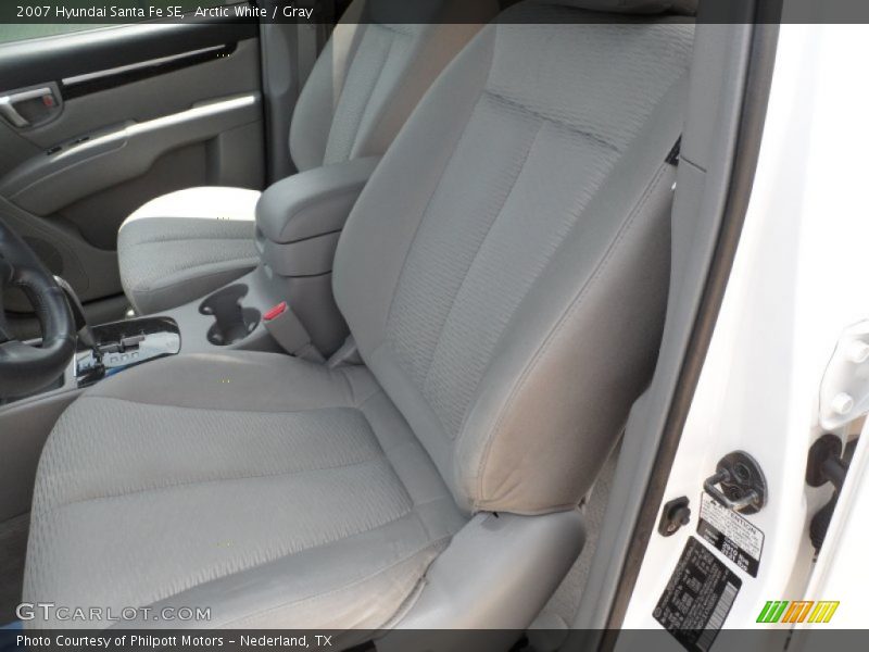 Arctic White / Gray 2007 Hyundai Santa Fe SE