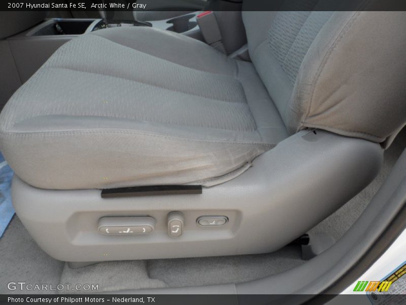 Arctic White / Gray 2007 Hyundai Santa Fe SE