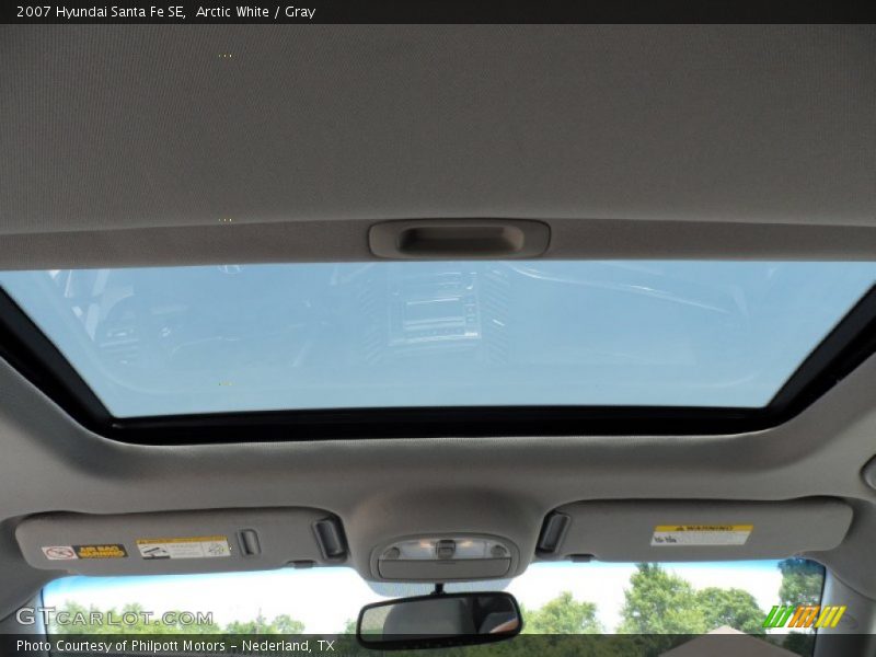 Arctic White / Gray 2007 Hyundai Santa Fe SE