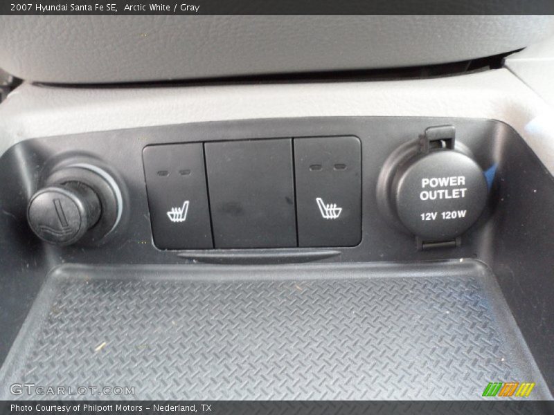 Arctic White / Gray 2007 Hyundai Santa Fe SE