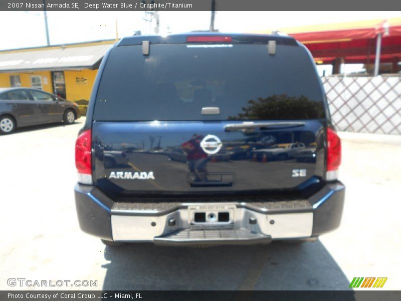 Deep Water Blue / Graphite/Titanium 2007 Nissan Armada SE