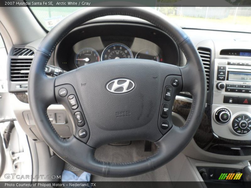 Arctic White / Gray 2007 Hyundai Santa Fe SE