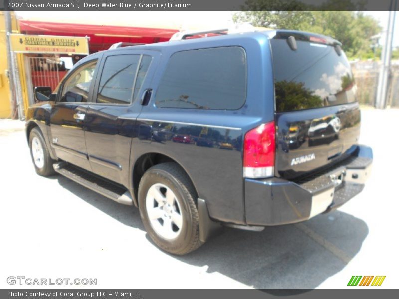 Deep Water Blue / Graphite/Titanium 2007 Nissan Armada SE