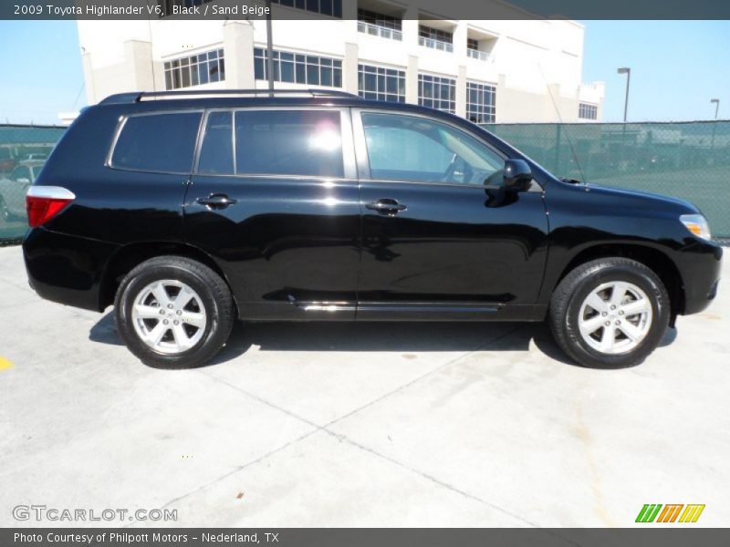 Black / Sand Beige 2009 Toyota Highlander V6