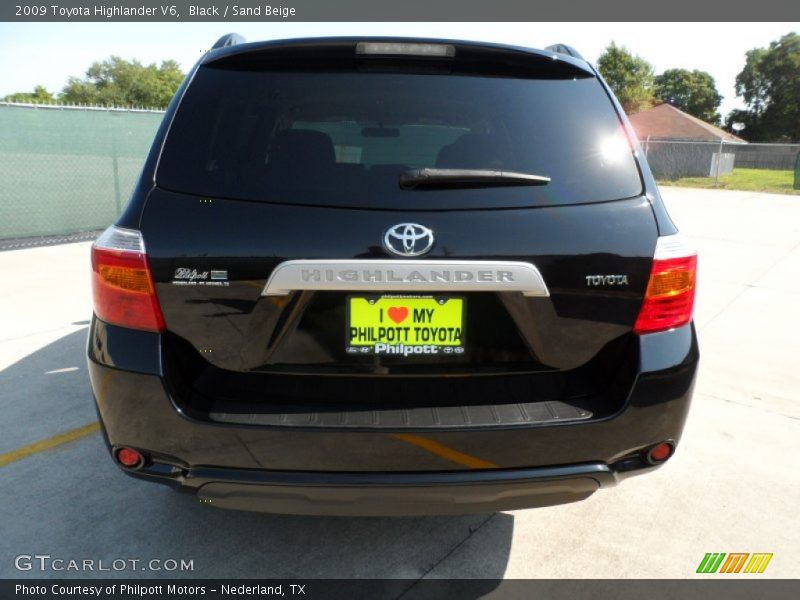Black / Sand Beige 2009 Toyota Highlander V6
