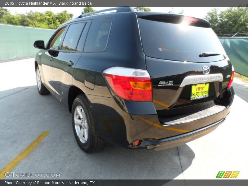 Black / Sand Beige 2009 Toyota Highlander V6