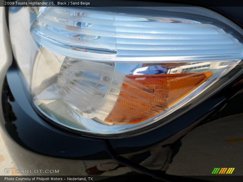 Black / Sand Beige 2009 Toyota Highlander V6