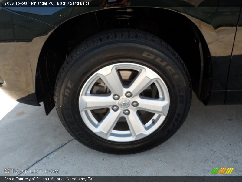 Black / Sand Beige 2009 Toyota Highlander V6