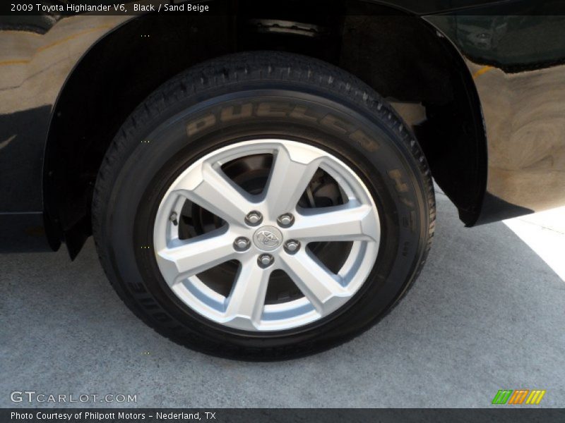 Black / Sand Beige 2009 Toyota Highlander V6