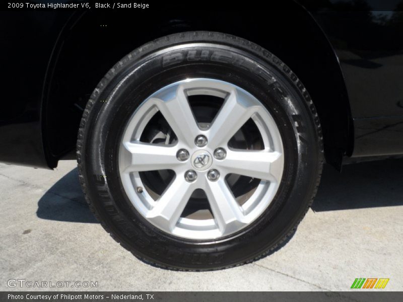 Black / Sand Beige 2009 Toyota Highlander V6