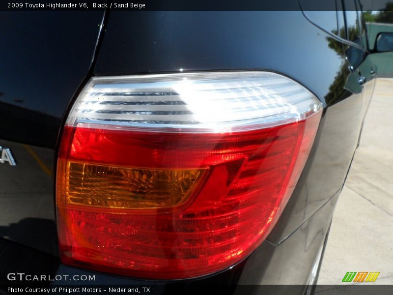 Black / Sand Beige 2009 Toyota Highlander V6