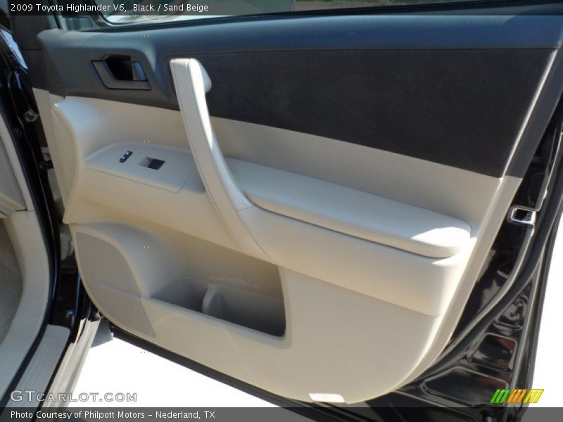 Black / Sand Beige 2009 Toyota Highlander V6