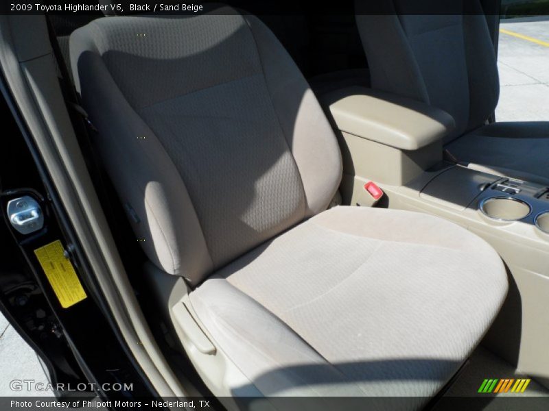 Black / Sand Beige 2009 Toyota Highlander V6