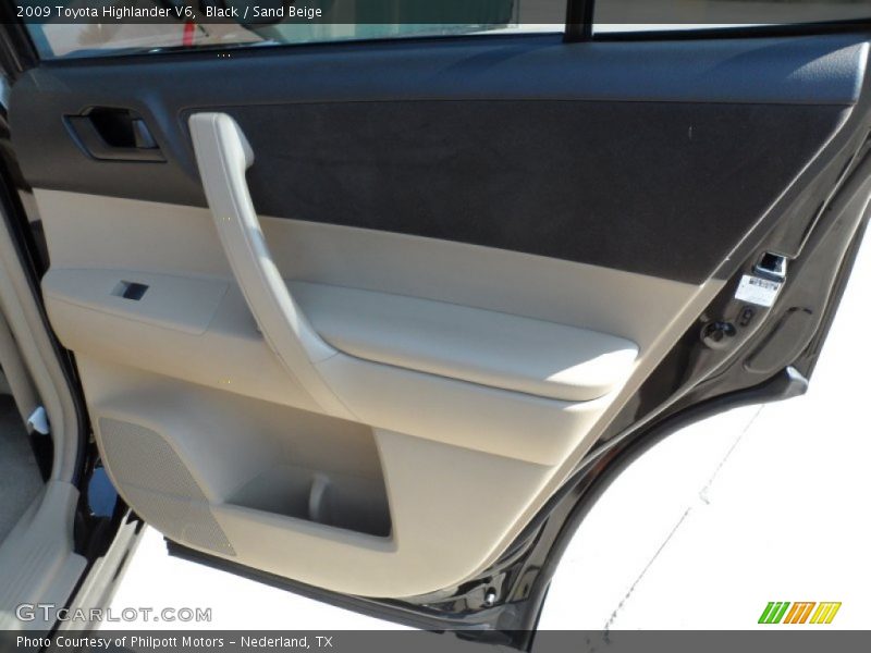 Black / Sand Beige 2009 Toyota Highlander V6