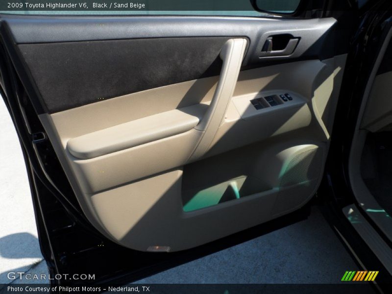 Black / Sand Beige 2009 Toyota Highlander V6