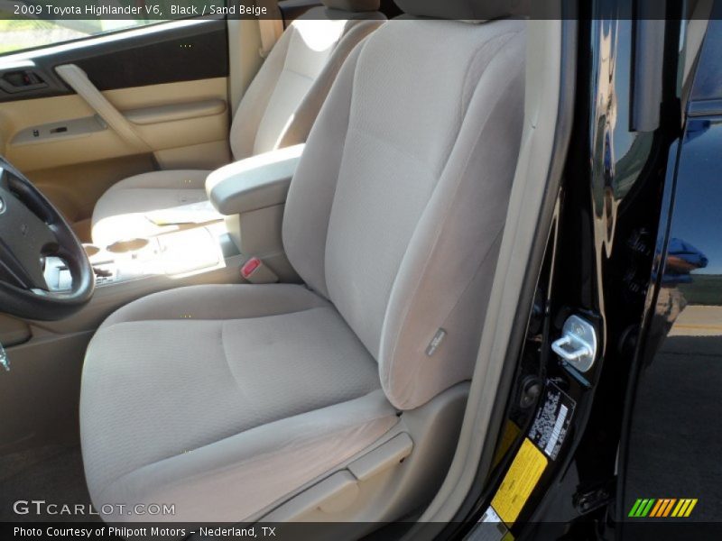 Black / Sand Beige 2009 Toyota Highlander V6