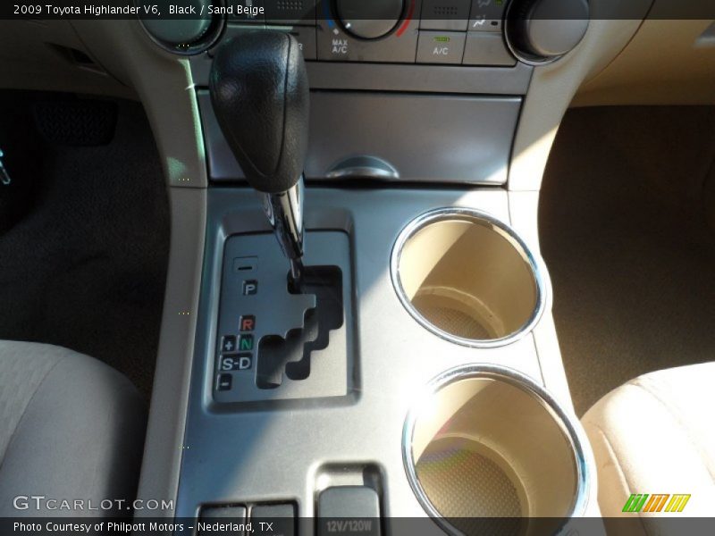 Black / Sand Beige 2009 Toyota Highlander V6