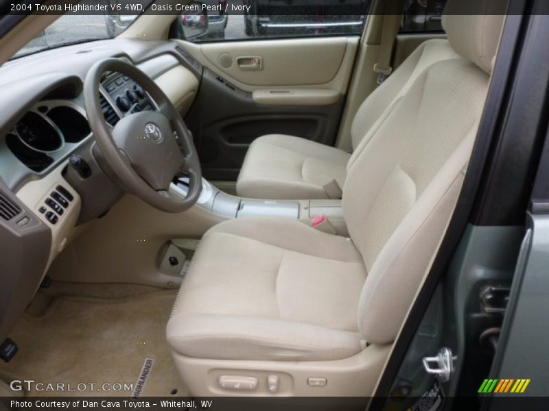 Oasis Green Pearl / Ivory 2004 Toyota Highlander V6 4WD