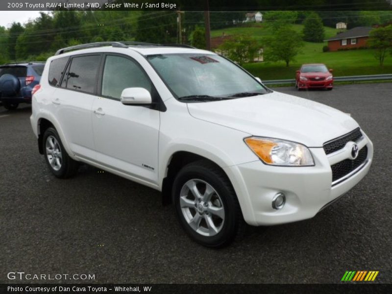 Super White / Sand Beige 2009 Toyota RAV4 Limited 4WD