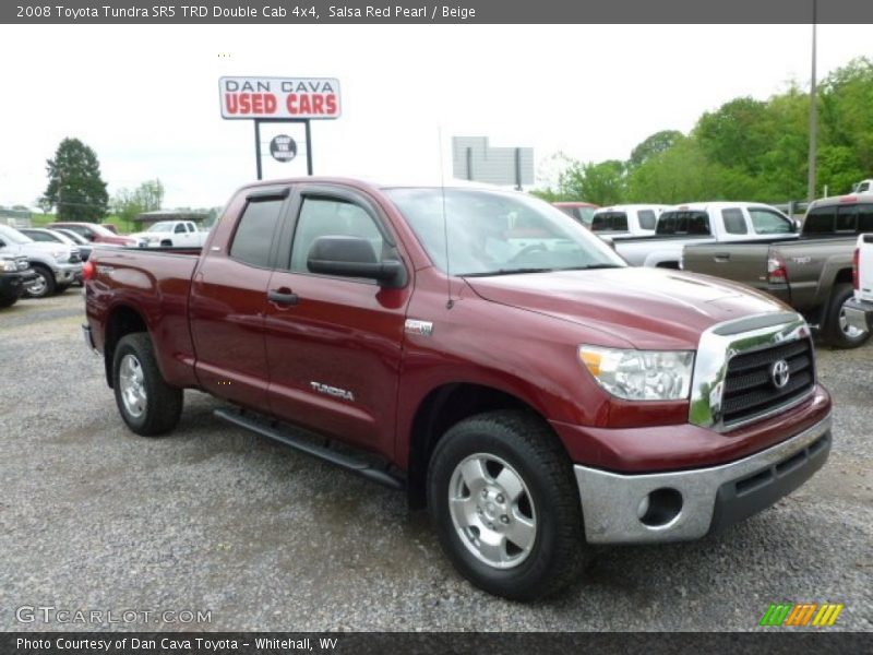 Salsa Red Pearl / Beige 2008 Toyota Tundra SR5 TRD Double Cab 4x4