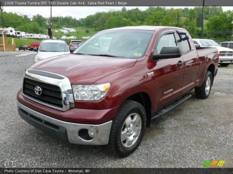 Salsa Red Pearl / Beige 2008 Toyota Tundra SR5 TRD Double Cab 4x4