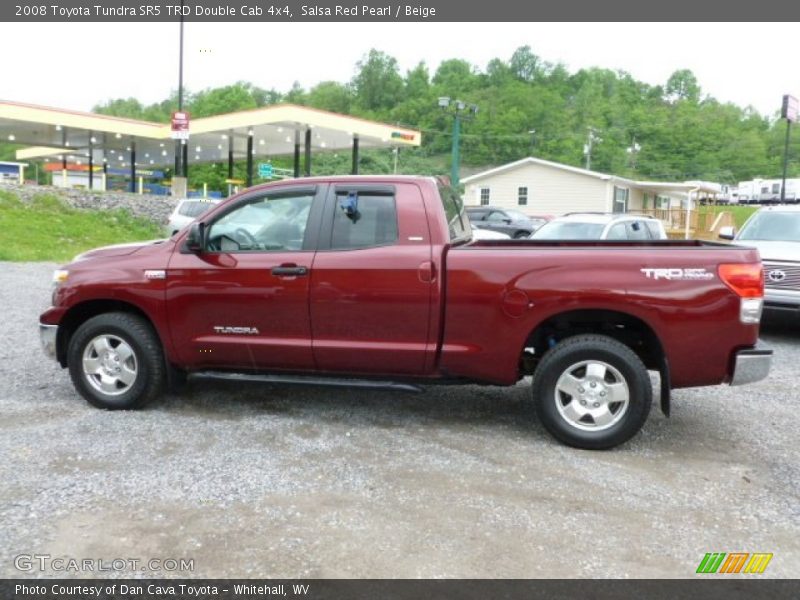 Salsa Red Pearl / Beige 2008 Toyota Tundra SR5 TRD Double Cab 4x4
