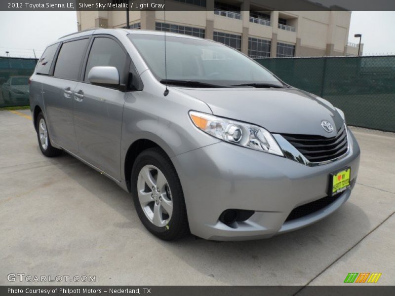 Silver Sky Metallic / Light Gray 2012 Toyota Sienna LE