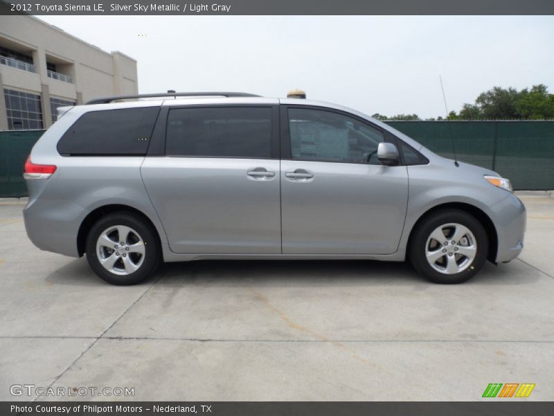 Silver Sky Metallic / Light Gray 2012 Toyota Sienna LE