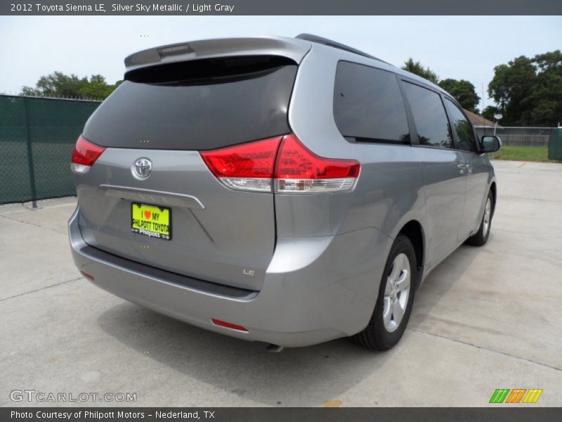 Silver Sky Metallic / Light Gray 2012 Toyota Sienna LE
