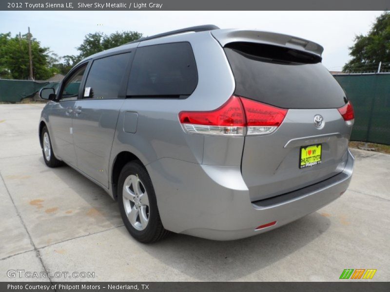 Silver Sky Metallic / Light Gray 2012 Toyota Sienna LE