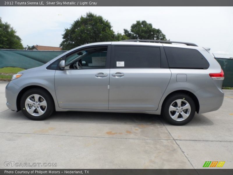 Silver Sky Metallic / Light Gray 2012 Toyota Sienna LE