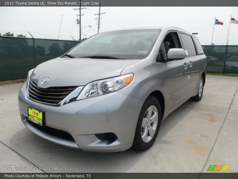 Silver Sky Metallic / Light Gray 2012 Toyota Sienna LE