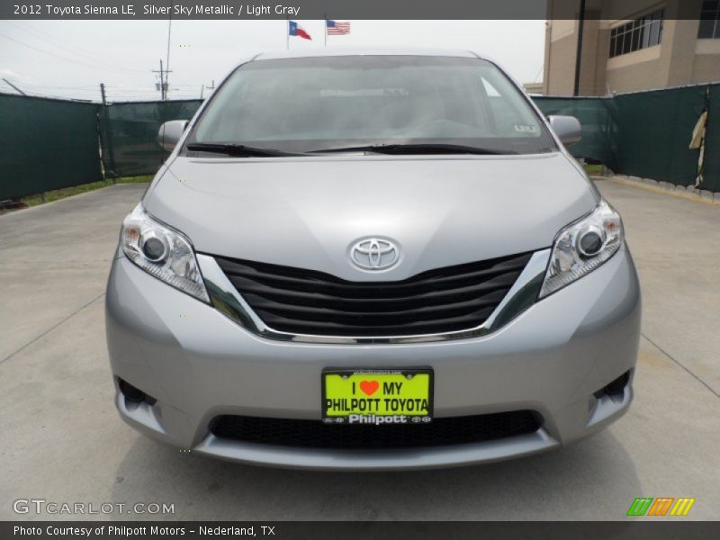 Silver Sky Metallic / Light Gray 2012 Toyota Sienna LE