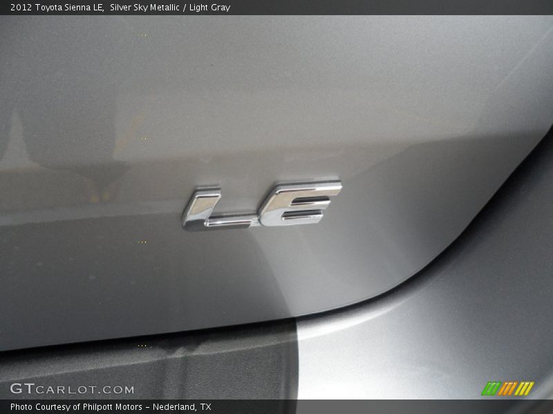 Silver Sky Metallic / Light Gray 2012 Toyota Sienna LE